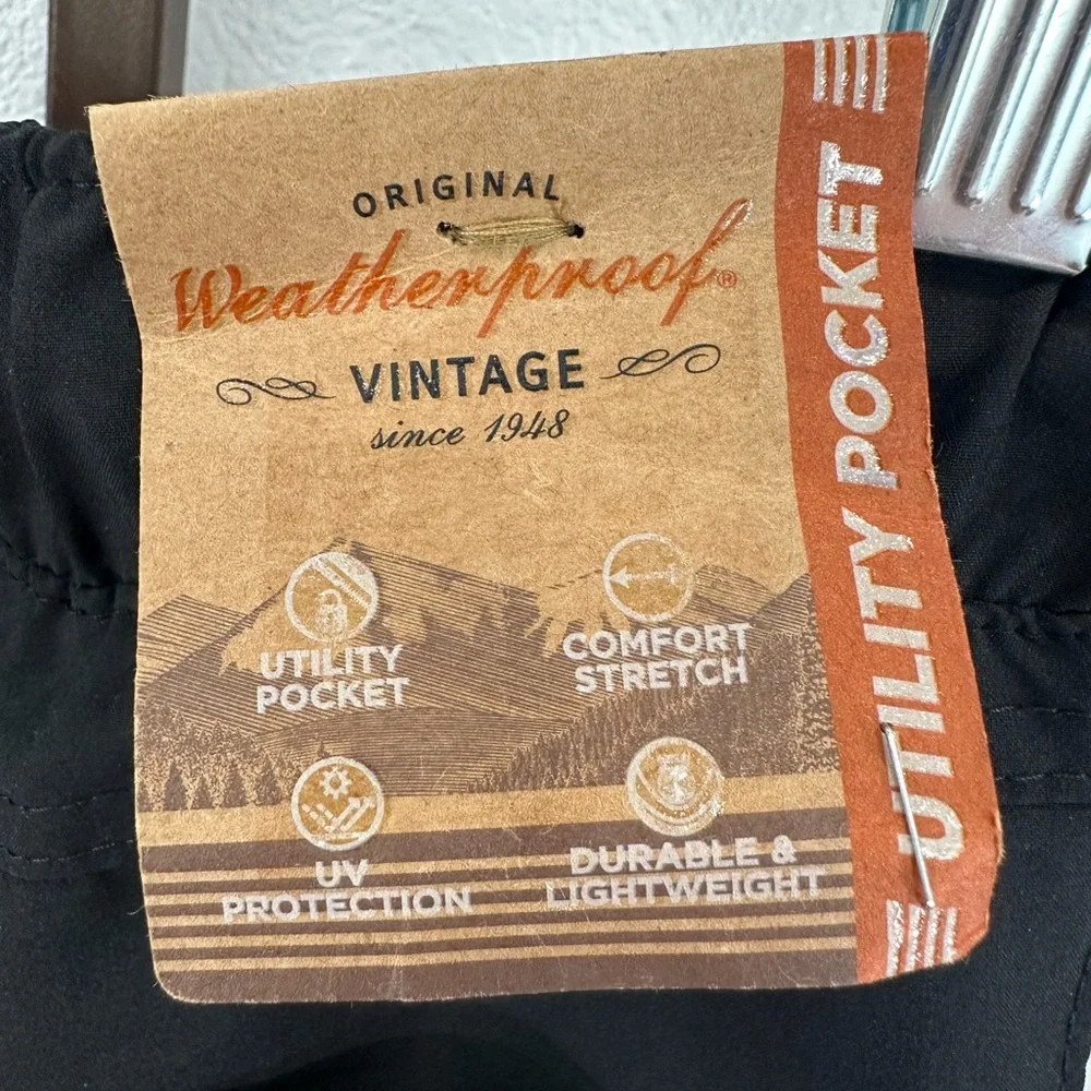 NWT Boy's Weatherproof Vintage Black Pants with Utility Pockets